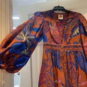 Farm Rio Wild Jungle Cocoon Sleeve Maxi Dress